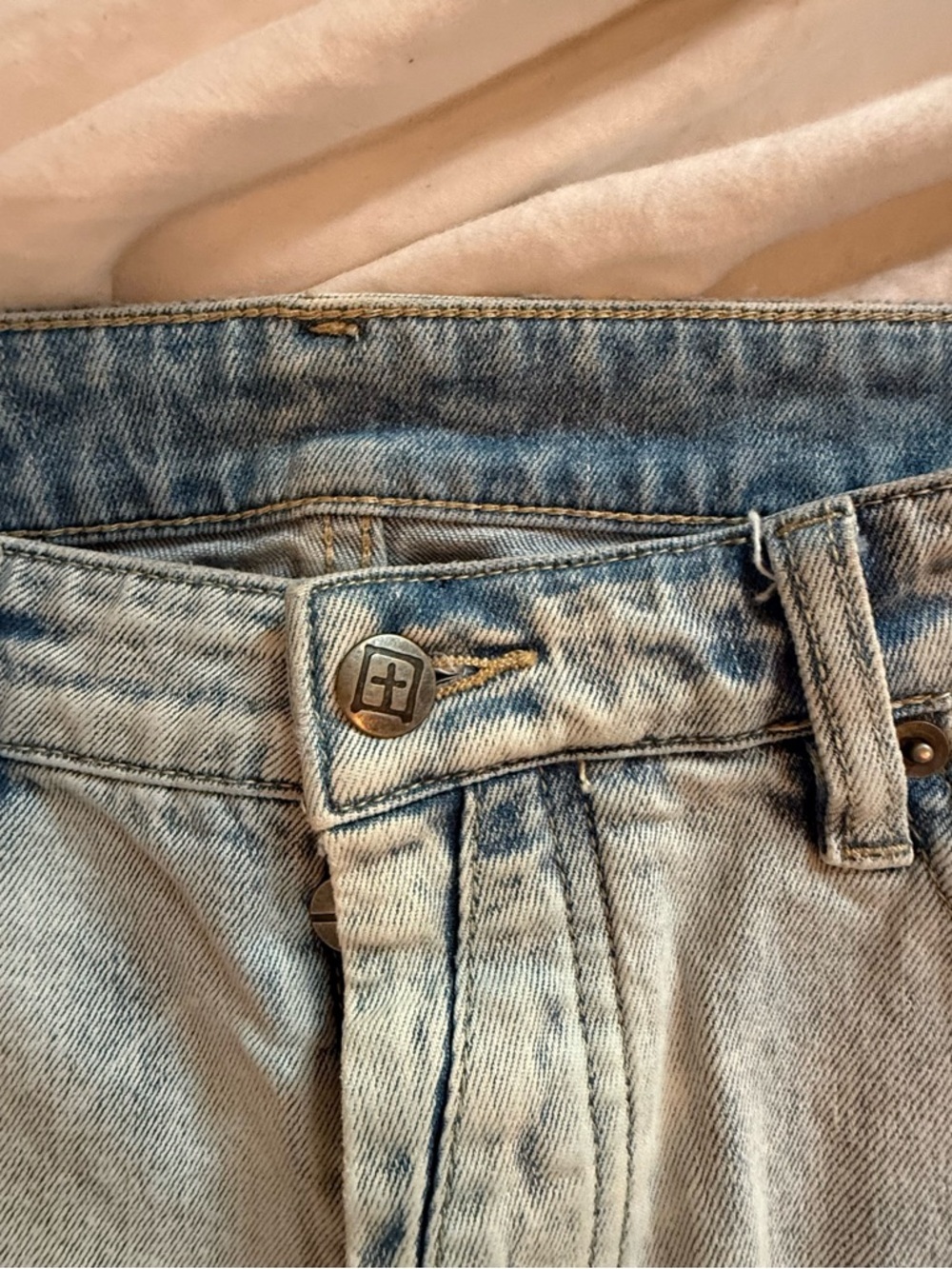 Ksubi Van Winkle Jeans 33 Light Wash Distressed Skinny Denim Trashed Men’s - Picture 5 of 14